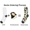 Chaussettes personnalisées avec visage Photo personnalisée pour animaux de compagnie Pictise de chaussettes personnalisées Gift pour femme Hus mari sur mesure Funy Picture Socks