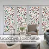 Adesivi per finestre 60 200 cm Film decorativo a foglie colorate 3D Pvc Pvc Cling statico opaco Adesivo di vetro autoadesivo Decallo