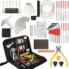 Cables 54Pcs Complete Guitar Repairing Maintenance Tool Kit Guitar Repair Tools Setup Kit with Carrying Case Guitar Cleaning Care Acces