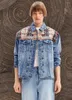Vestes pour femmes Commerce extérieur en Espagne Veste de jean unique original Broidered Print Design lâche et à la mode court