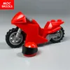 Moc Bricks Motorrad -Motorradhelm 4cm Figur Werkzeugzubehör Modell Landfahrzeug Bausteine Kinderspielzeuge