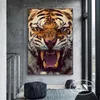 Djur tiger affisch beast djungel king canvas målning stor storlek hd tryck modern väggkonst bild vardagsrum sovrum dekor