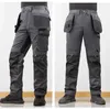 Men's Pants Men Auto Repair Electrician Workwear Outdoor Tactics Multiple Pockets Cargo Trousers