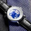 Wristwatches LIGE Mens Watches Blue Planet Creative Earth Fashion Quartz Wristwatch Leather Sport Watch For Men Luminous Clock Man With Box
