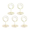 Party Decoration Place Card Holder 5pcs Classy Mini Metal Circle Table For Birthday Anniversary