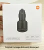 Xiaomi Charger Car 100W 67W Turbo Зарядка быстрого зарядки QC Зарядное устройство 1A1C Двойное USB для автомобиля Xiao Mi Redmi CarregeRador с USBC Cable