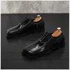 Casual Shoes Fashion Trend Black Leather Men's Flats Loafers Formal Zapatillas Hombre