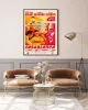 Film classico 50S Poster vintage Casablanca/Red Dust Film HD Stampato Wall Art Pictures Canvas Painting Room Decor Regut
