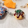 Gesimuleerde Japanse voedsel Key Chain Creative Personality Octopus Kleine ballen Taiyaki Burn Model Student Bag Mobiele telefoon Hanger