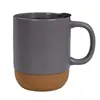 Tasses 280 ml tasse créative de tasse de café pour femmes avec couvercle de liège isolation isolant eau potage laitier petit déjeuner