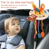 Montessori Octopus Pull String Toys Silicone Demanding Toy pendant 1 2 3 ans pour le nourrisson Développer une activité Motor de la motricité