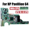 HP Pavillion G4ラップトップマザーボードDAR13JMB6C0 681045001 HM65 N13MGE5SA 1GとI3 CPUノートブックメインボードのマザーボード