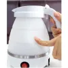 Kettles Electric Chalttle Silicone dobrável água portátil Kettle 600ml Mini pequenas chaleiras elétricas Viajar Kettle de acampamento de caldeira a água