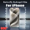 360 Butterfly Hydrogel -Film für iPhone 15 14 11 13 12 Pro Max plus Mini Full Cover Screen Protector für iPhone X XS Max XR