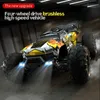 Auto elettrica/RC 1 16 70 km/h Auto RC ad alta velocità con Auto telecomandata 4WD LED da 2,4 g senza spazzole fuori strada 4x4 giocattoli per camion monster per ragazzi 16102pro 240424