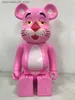 Action Toy Figures Transformation toys Robots Pink Bearbrick 400% Black Panther PVC Picture 28cm Fashion Series Teddy Bear Cartoon Stupid