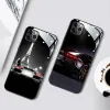 Cool Car Led Light gloeiend Luminous Phone Case voor iPhone 11 12 13 14 15 Pro plus Max Samsung S24 S22 S23 Opmerking 10 20 Plus Ultra