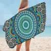 Serviette de bain mandala salle de bain couloreuse de fleurs couleurs serviette de plage pour adulte serviette de douche en microfibre Bohemien Girly 75x150 cm serviettes de bain