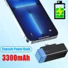 3300mAh Mini Power Case Bank para iPhone 14 13 Samsung S22 S21 Xiaomi Huawei Oppo OnePlus Battery Charger Case Tipo Cank Powerbank