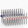 10pcs/set 0.1-1.0 0.3-1.2 0.5-3.0mm PCB Mini Drill Bit Tungsten Steel Carbide for Print Circuit Board CNC Drill Bits Machine