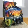 Deep Sea Shark Blanket Comfort Warmth Soft Cozy Easy Care Machine Wash Black Throw Quilt for Sofa Bed Home Decor Gifts