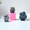 Para divertido molde de silicone de coruja DIY DIY para aromaterapia velas de sabão artesanal, fabricando pequenos animais artesanato de gesso molde de resina de gesso molde