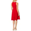 Verbluffende jurk De populatie dames catalina mouwloze fit flare midi -jurk - elegante solide kleur voor elke gelegenheid