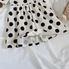 소녀의 드레스 여름 소녀 드레스 폴카 도트 푹신한 공주 드레스 버블 슬리브 승무원 목자 한국 스타일 도트 인쇄 우아한 드레스