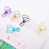 6pcs Metal Paper Clips Leuke Star Cat Bear Style Spring Clips Paper File Organizer Clip School Office Supplies