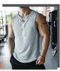 Tanques esportivos de fitness tampo masculino ginástica treino mangas camisa masculino verão solto de camiseta de camisa de camiseta rindo homens ves 240403