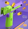 Sand Play Water Fun Automatic Decompression Radish Gun Desert Eagle 2011 Pistol Continuous Shell Ejection Empty Hanging Revolver Toy Gun Boys Gift L47