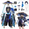 Wanderer Scaramouche Cosplay Genshin Impact Scaramouche Cosplay Kostüm Uniform Kleidung Perücke Voller Anzug Spiel Scaramouche Kostüme