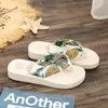 Dames zomermode eva slipper bohemian satijnen lint vrouwelijk flip flop 2023 bronzing strand eenvoudige vrijetijdsvrouwen dames schoenen 240407