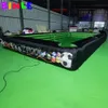 Jeu interactif Grand Pootpool Polon de football gonflable Snooker avec 16 balles Black gonflable Billard for Soccer Event