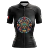 Ny kvinna Mexiko National Flag Team Cycling Jersey Green Black Bike Clothing Bicycle Wear Kort ärm Anpassningsbar