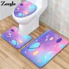 Bath Mats Starry Sky Print Toilet Carpet Home Decor Mat Bathroom Absorbent Seat Cushion And Memory Foam U-Shaped Rug