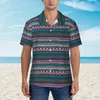 Men's Casual Shirts Hawaii Shirt Vacation Tribal Print Blouses Mandala Vintage Men Short Sleeve Harajuku Clothing