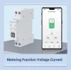 Tuya WiFi Smart Circuit Breaker Switch مع قياس الطاقة 1P 63A DIN Rail Smart Control Switch مع Alexa Google Home