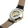 Montre-bracelets forsine la tendance de la mode Menes décontractées Femmes Business Watch White Dial Case Gol