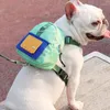 Köpek yaka stili yiyecekleri kolaylaştırabilir çöp torbaları pet backpack su geçirmez karikatür tasarımı ücretsiz tasma koşum aksesuarları