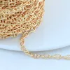 1 Meter 5*7mm 14K Goldfarbe plattierte Messing Oval Kette für Schmuckherstellung DIY Halskette Armbänder Ketten Schmuckzubehör zuzulegen