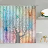 Shower Curtains Color Tree Curtain Creativity Plant Flower Landscape Polyester Bathroom Supplies With Hooks Cloth Home Decor