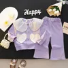 Kleidungssets Mädchen Kleidung Frühling Herbst 2024 Kinder Baumwollmäntel Sweatshirts Hosen 2pcs Tracksanlagen für Baby süße Anzug Kinder Outfits 5y