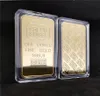20 pcs Non magnetic CREDIT SUISSE 1oz real Gold Gift Plated Bullion Swiss souvenir ingot coin with different laser number 50 x 28 5237048