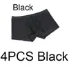 Underpants 4pcs/lot mash Boxer Shorts Shorts traspirante in mesh Ice Seamless Designless Sexy Maschio maschio maschile Cueca Homme