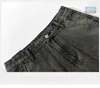 Мужские джинсы винтаж вымытые серо -джинсовые шорты для мужчин 2024 Летняя мода повседневная простая простая половина молодого мужчины Свободное колено прямо
