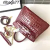 Bk Designer Leather Bags Handmade Bag Patent Crocodile Pattern Highgloss Portable Singleshoulder Diagonal Chain