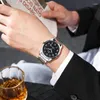 Montre-bracelets Calendrier de haute qualité 2024 Arrivée Designer de luxe Big Dial Men Watch Business en acier inoxydable Wristwatch Relogo Masculino