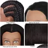 Mannequin Heads Head 100% Human Hair Training Kit Coiffeur Coiffeur Cosmetology Manikin Practice Doll For Braiding Hair 240403 Drop délivre Otiur