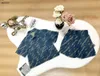 CLASSICS CRIANÇAS Designer Roupos de verão Crianças definidas para bebês Tamanho do bebê Tamanho de 100-150 cm de jeans de mangas curtas de mangas curtas T-shirt e shorts 24April